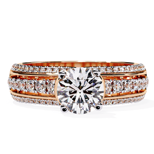 0.80 Carat Lab Grown Diamond Wide <b>Band</b> <b>Ring</b> in Gold Statement Design Fine Jewelry Wholesale Supplier from India - Product Image 2