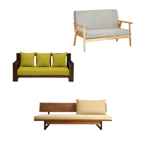 Canapé modulable en cuir et tissu au design moderne, ensemble de canapés pour le salon avec pied en bois, mobilier pour le salon directement en usine - Product Image 5