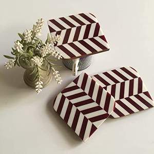 Posavasos de resina y madera de primera calidad, precio de fábrica personalizable, alfombrillas y almohadillas decorativas para té, la mejor venta - Product Image 3