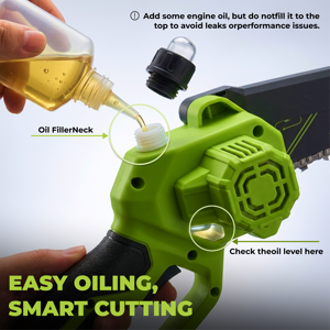 Mini Motosega Elettrica JQX da 6 Pollici, 880W, Senza Fili, a <span class=keywords><strong>Batteria</strong></span>, per Potatura di Legno/Alberi, Uso Domestico, Garanzia 365 Giorni - Product Image 4