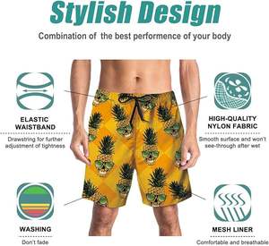 Pantalones cortos para correr de cintura elástica de malla Real de alta calidad de 5 pulgadas para hombre, nuevo diseño, poliéster teñido liso, de talla grande, de punto hasta la rodilla - Product Image 3