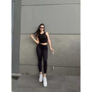 Soutien-gorge de sport à col halter en tissu ottoman - Product Image 2