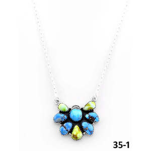 Collier artisanal en argent sterling du sud-ouest avec motifs Palomino Golden Hills et floraux – Cadeau - Product Image 2