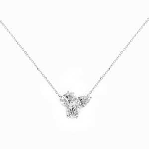 Luxurious 2.65 Ct Luxe Bloom Gems <b>Necklace</b> for Women in 14K White Gold with Lab Grown Diamonds Custom Jewelry - Product Image 2