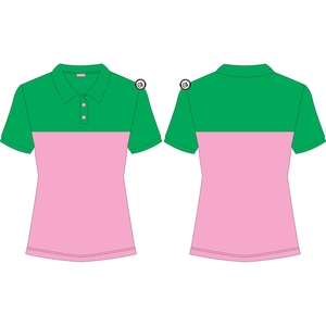 Alpha | Kapa | Polo de la fraternité Alpha Meilleure qualité Imprimé personnalisé Design Femmes Casual Summer Women Polo Shirts - Product Image 1