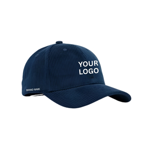 Wholesale Custom Logo Corduroy Performance Golf Hat Structured 6-Panel Curved Baseball <b>Cap</b> Adjustable Closure For Team Uniform - Product Image 3