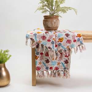 Luxury Cotton Handmade Printed Sofa <b>Throw</b> Blanket Cozy Organic Printed Sofa Cover Decorative <b>Throw</b> - Product Image 4