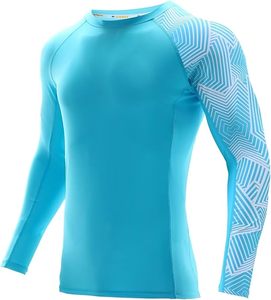 Men's Compression Gym Rash Guard <b>Long</b> <b>Sleeve</b> Fitness Sportswear <b>Thermal</b> Muscle Loss Surfing Suit Breathable Anti-UV Quick Front - Product Image 3