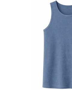 Débardeur Homme Bleu Personnalisé Sans Manches, Gilet de Sport Uni, Maillot de Corps Athlétique, Tissu Doux Extensible Respirant, Vente en Gros Personnalisée - Product Image 2