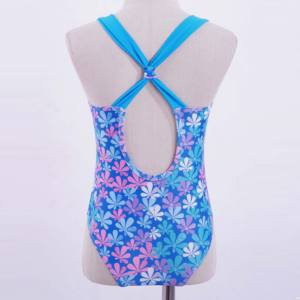 Traje de baño recortado de dos piezas activo diseño personalizado MOQ bajo tejido de poliéster transpirable Floral Tankinis para playa Casual - Product Image 4