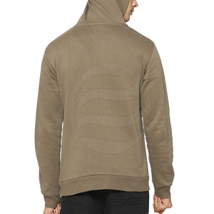 Pull à capuche d'hiver pour hommes de haute qualité à manches longues thermique 100% coton teint uni - Product Image 3