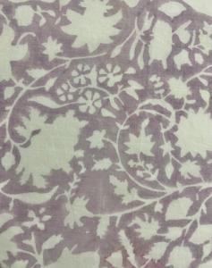 ผ้าฝ้ายพิมพ์ลายด้วยมือ ลายดอกไม้และเถาวัลย์สไตล์วินเทจ สีพาสเทลอ่อน งานฝีมือ - Product Image 1