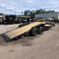 TRAILER FLATBED 18 kaki x 7 kaki 3500kg TIGA AS RODA DENGAN RAIL SAMPING YANG DAPAT DILEPAS 5,5m x 2,2m untuk pengangkutan mesin.