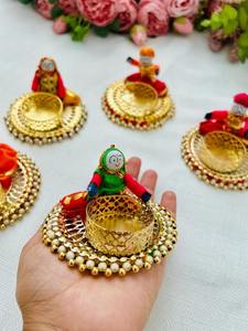 Rajasthani marionnette bougeoir décor à la maison bougie conteneur cheminée pendaison de crémaillère retour cadeau à la mode mariage Temple décoration - Product Image 4