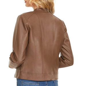 Chaquetas de cuero de alta calidad 100%, prendas de vestir exteriores de Invierno para mujer de diseño personalizado, producto de alta calidad teñido liso Original sólido en 2025 - Product Image 3