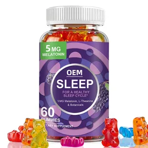Label pribadi Ashwagandha Gummy penghilang stres dan kecemasan mendukung tidur baik dan sehat suplemen untuk dewasa