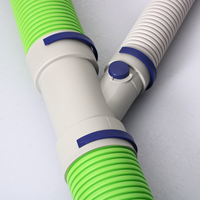 Connecteur de conduit en PE en forme de Y pour la ventilation d'air frais et les systèmes de distribution d'air CVC