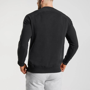 Sweat-shirt personnalisé coupe ajustée pour hommes avec manches raglan col rond ourlet côtelé poignets motif imprimé polyester coton pour la saison d'automne - Product Image 6