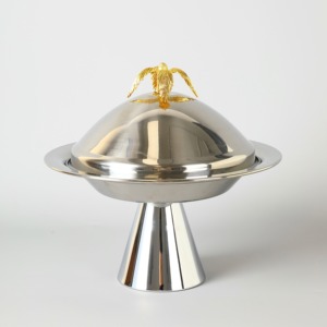 Top Tendance Nouveau Dôme Gâteau Plaque En Acier Inoxydable Dessert Présentoir pour Hôtel Ou Partie Plateau De Service - Product Image 2