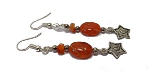 Haute qualité rouge cornaline boucle d'oreille ovale perles puce Moonstar cristal mode bijoux boucles d'oreilles ensemble bijoux pour femmes grossiste - Product Image 5