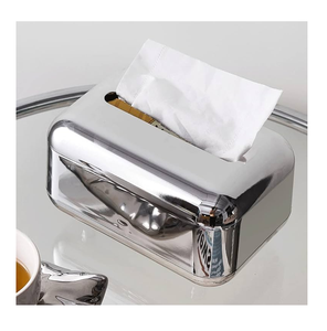 Tissue Box Tissue <b>Holder</b> Good Quality Stainless Steel Tissue Box Cover Table Decoration Item - Product Image 5