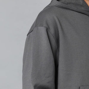 Sudadera con Capucha Personalizada de Felpa Gruesa 100% Algodón, de Alta Calidad, Talla Grande para Hombre, Bordada con Pedrería, Ecológica - Product Image 3