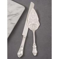 Couteau à gâteau en métal artisanal de qualité supérieure, design classique, écologique, pour les mariages et les événements haut de gamme