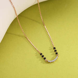 Collar Mangalsutra Tanmaniya con Diamantes Forever Gleam - Product Image 3