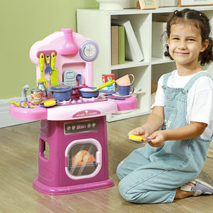 AIYAPLAY-Cocina de juguete para niños de 3 a 6 años con 38 accesorios y sonidos realistas, en PP y ABS, 51x21x60 cm, color rosa - Product Image 2