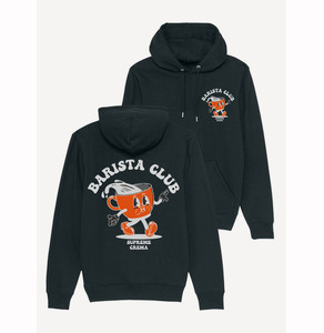 Custom Regular Cotton <b>Hoodie</b> <b>Black</b> Sweatshirt Barista Club <b>Hoodie</b> - Product Image 1