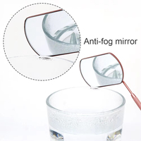 Miroir à cils de poche en acier inoxydable de forme ovale avec grossissement 3x, éclairage, couleur personnalisée et fonctionnalités personnalisées