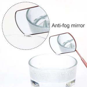 Miroir à cils de poche en acier inoxydable de forme ovale avec grossissement 3x, éclairage, couleur personnalisée et fonctionnalités personnalisées - Product Image 5
