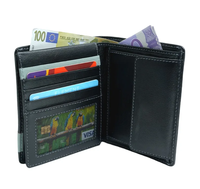 Portefeuille en cuir véritable RFID pour homme WRIZA, design court et fin, durable, avec pochette à monnaie et doublure en cuir de qualité supérieure, pour un style quotidien élégant