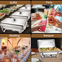 Bestseller Hotel Restaurant Supplie Food Warmer Serviert eller Catering Edelstahl Chafing Chafing Dishes Buffet Set