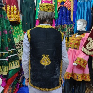 เสื้อกั๊กผู้ชายแบบดั้งเดิมของอัฟกานิสถาน งานฝีมือ สำหรับงานแต่งงาน งานเฉลิมฉลอง และงานเทศกาลต่างๆ - Product Image 4