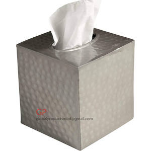 Couvercle de boîte à mouchoirs en métal au design moderne accessoires de cuisine boîte à mouchoirs rectangulaire fantaisie pour restaurants - Product Image 2