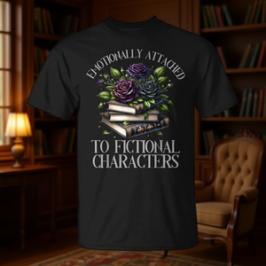T-Shirt Ispirata a Personaggi Finti Emozionalmente Coinvolgenti, Abbigliamento Promozionale Ispirato ai Romanzi - Product Image 3