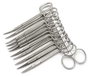 Ciseaux à iris en acier inoxydable incurvés droits 4,5 pouces - Instruments chirurgicaux dentaires de précision à coupe précise Poignée ergonomique par SurgiRight - Product Image 3