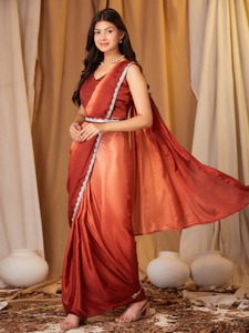 New Arrival Excellent Quality High on Demand Attractive Ombre Saree Blouse With Plain and <b>Belt</b> Indian Exporter and Supplier - Product Image 4