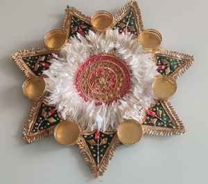 Diwali ดอกไม้เป็นของขวัญแต่งงานที่ทำด้วยมือของตกแต่งบ้านที่วางเทียนบนโต๊ะชา - Product Image 4