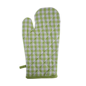 100% Cotton <b>Oven</b> Mitts with Silicone Strip Green Pot Holders for Cooking Microwave Baking Home Food Protection for Restaurants - Product Image 6