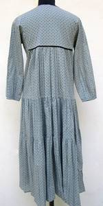 Verano Boho mujer manga larga Midi gasa vestido elegante Casual Mini vestido de fiesta botón decoración Natural para adultos - Product Image 2