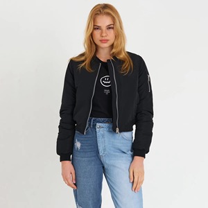 Nylon <b>Lightweight</b> Women Bomber <b>Jacket</b> Custom Streetwear Fashion Outerwear OEM Factory Manufacturer Supplier - Product Image 2