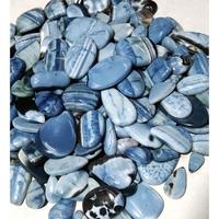 Opale bleue naturelle, pierre précieuse en vrac, opale bleue péruvienne, cabochon, lisse, poli, lot de pierres en gros pour la fabrication de bijoux