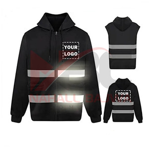 เสื้อสเวตเตอร์สวมหัวแบบปรับแต่งได้ปรับแต่งได้เสื้อแจ็กเก็ตมีฮู้ดผ้าโพลีเอสเตอร์กันน้ำสำหรับใส่ทำงานสะท้อนแสง - Product Image 4