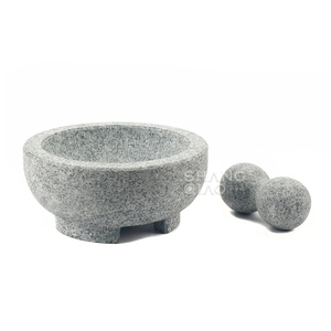 Juego de mortero y mortero de granito de piedra natural de proveedor directo de fábrica <span class=keywords><strong>Molcajete</strong></span> con Tejolote - Product Image 5