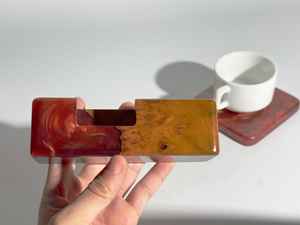 Tarjetero de Resina y Madera Ecológico y Duradero, Hecho a Mano, Estuche Delgado para Tarjetas Bancarias de Madera Natural - Product Image 2