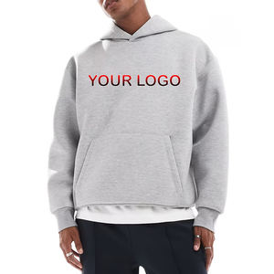 เสื้อฮู้ดผ้าฝ้าย100% 400 GSM รุ่นใหญ่พิเศษสำหรับผู้ชายพิมพ์โลโก้ได้ตามต้องการ - Product Image 4