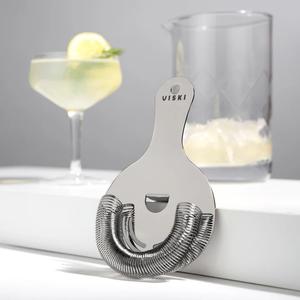 Passoire à cocktail Hawthorne en acier inoxydable de qualité supérieure, ressort en spirale serré, versement fluide, outil de bar professionnel pour des boissons claires - Product Image 3