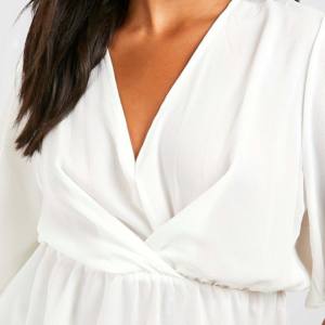 OEM Mode Femme Blouses et Chemises Coton Respirant Dames Blouses et Chemises Dip Dye Avant Cou Avec Broderie Chemises Filles - Product Image 2